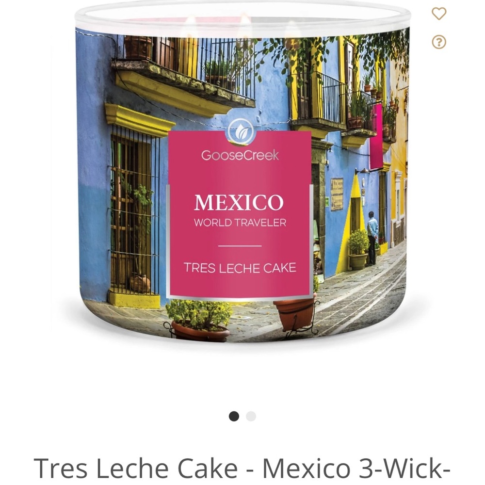 Goose creek Wold Traveler collection 3 wick Candle Mexico Tre Leche Cake